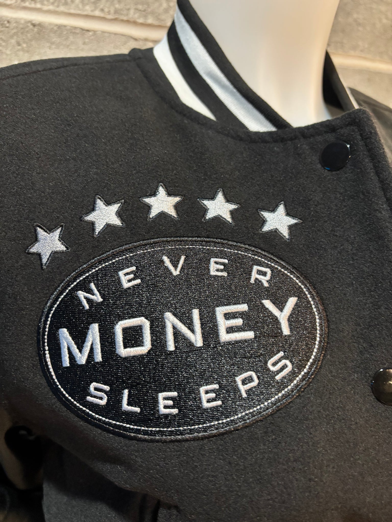 Money Never Sleeps Varsity Jacket