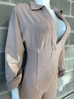 Draped Sleeve Jumpsuit