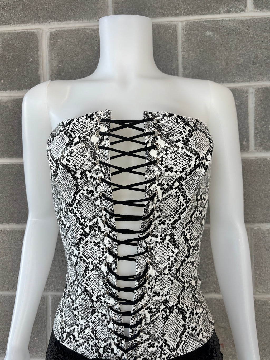 Snake Print Corset Top