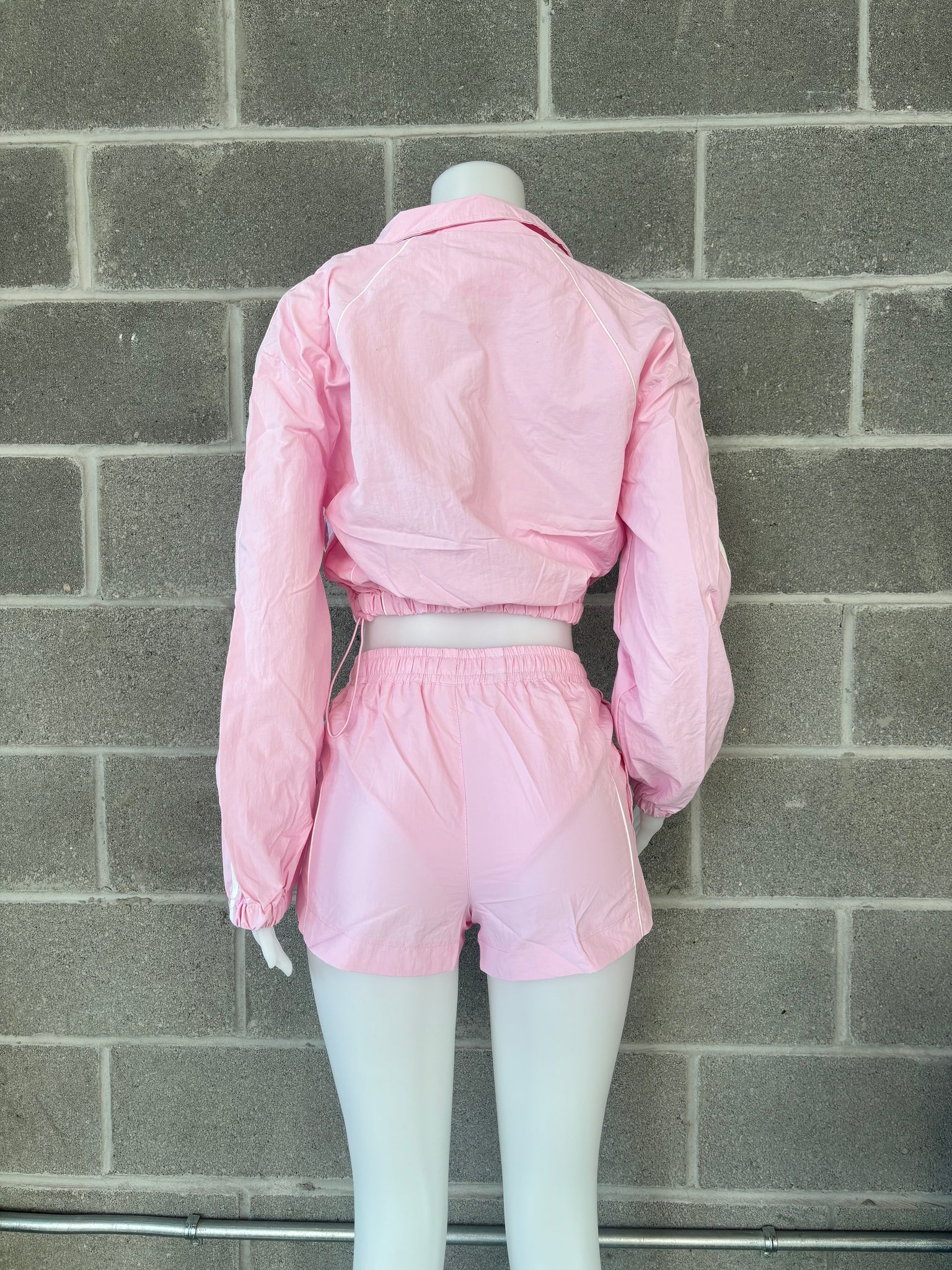 Pink Track Short Set