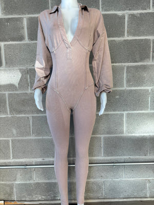 Draped Sleeve Jumpsuit