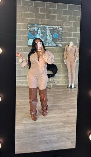 Draped Sleeve Jumpsuit