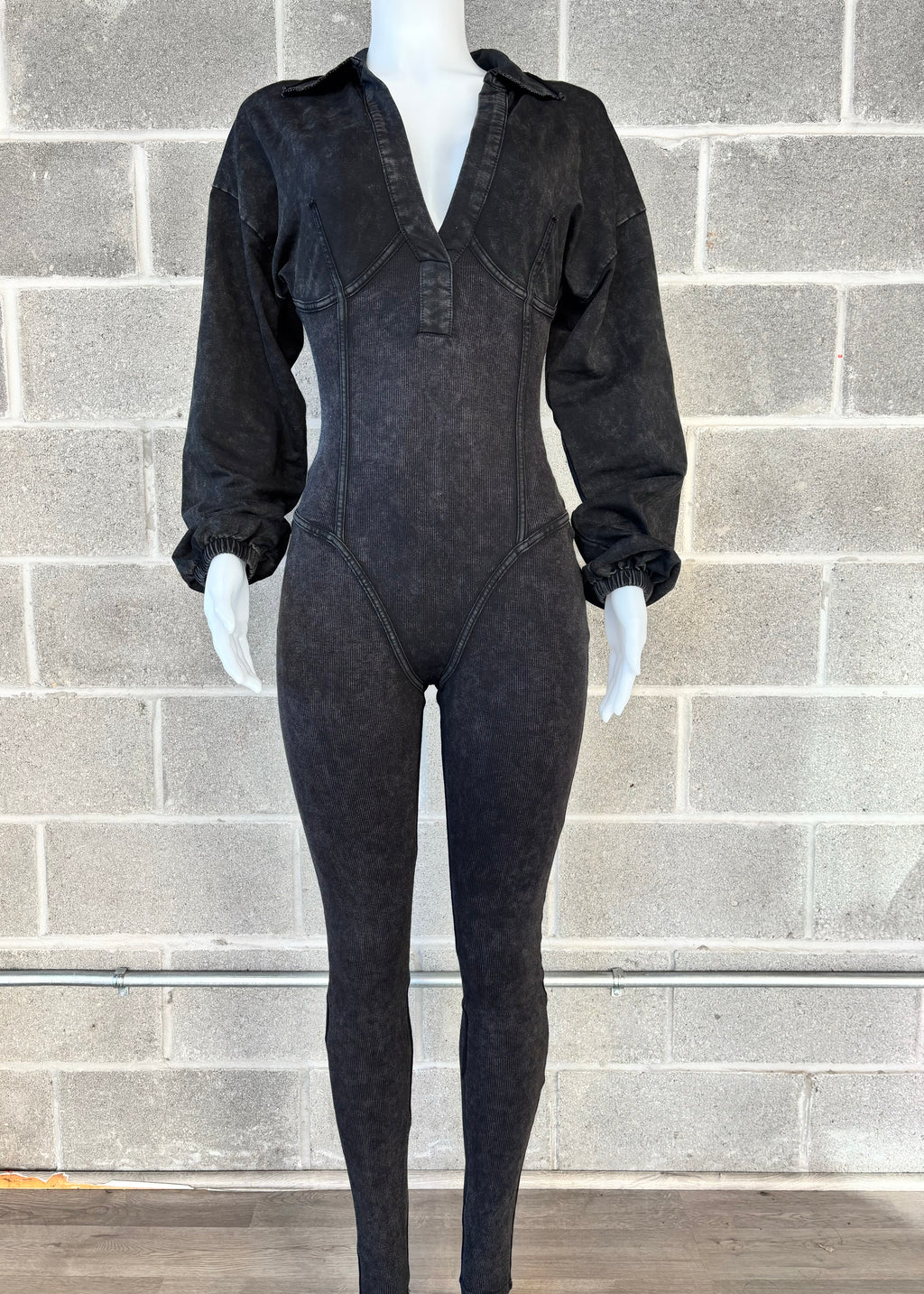 Draped Sleeve Jumpsuit