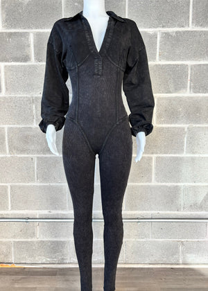 Draped Sleeve Jumpsuit