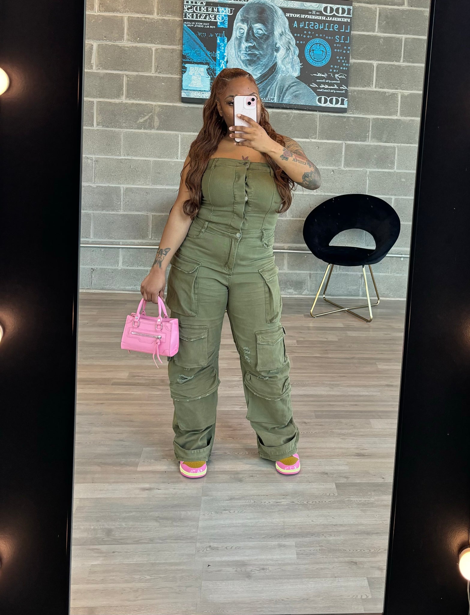 Olive Cargo Jumpsuit