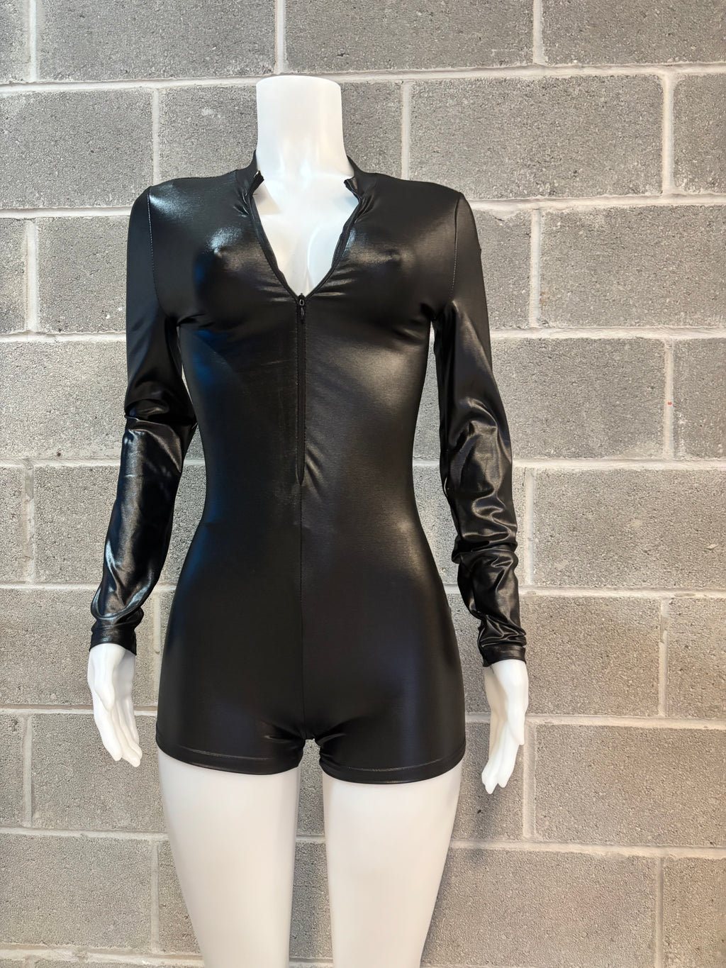 Pu Leather Romper