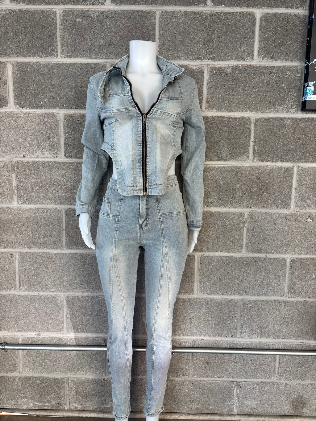 Light Wash Jean Set