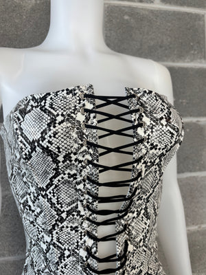 Snake Print Corset Top