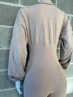 Draped Sleeve Jumpsuit