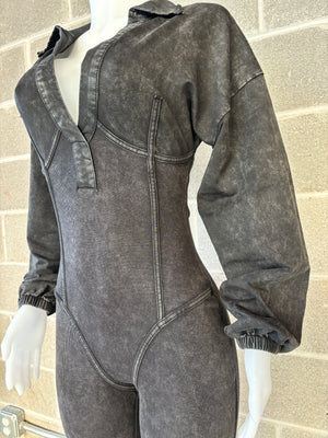 Draped Sleeve Jumpsuit